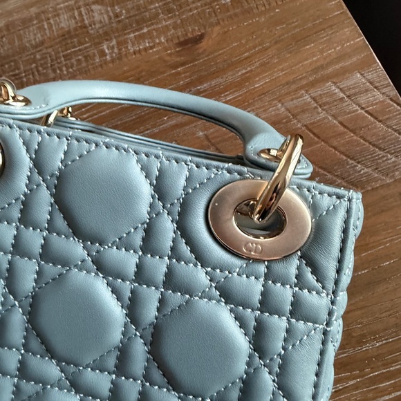 Christian Dior Cannage Mini Lady Dior Sky Blue - Picture 5 of 15